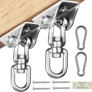 Heavy-Duty Swing Hangers - 2000 lbs, 360° Swivel, 2-Pack