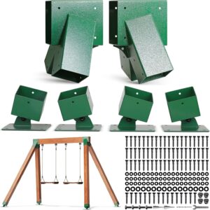 201 Stainless Steel Swing Set Bracket Kit - 6 Pcs