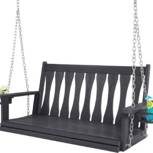 HIPS Outdoor Porch Swing, 2-Seat Hanging Swing Bench
