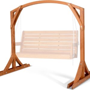 SUNCREAT Heavy Duty Wooden Swing Frame, 800 lbs Capacity