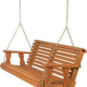 Amish Casual Heavy-Duty 700lb Porch Swing (5' Cedar Stain)