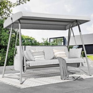 Outdoor 4-Person Porch Swing with Canopy - 800 lbs