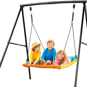 VEVOR Backyard Swing Set - Heavy Duty A-Frame, 440 lbs Capacity