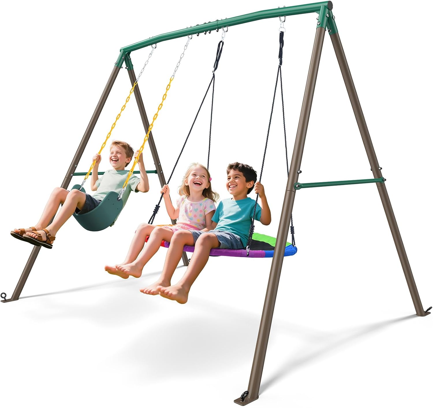 Trekassy Backyard Swing Set - 440lbs Capacity, 2 Seats