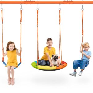 Amictoy 3-Seat Swing Set Outdoor Playground Set