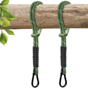 Premium Tree Swing Ropes & Straps Kit (2-Pack, Green)