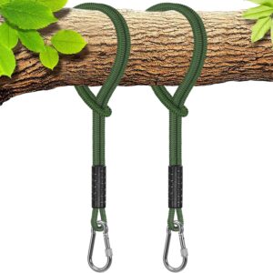SELEWARE Heavy Duty Tree Swing Ropes - 2 Pack, Green