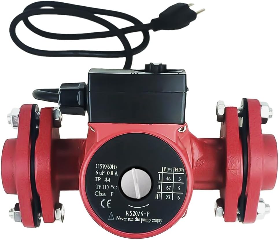 Carivia 115V Hot Water Circ Pump, 3-Speed, 1" NPT