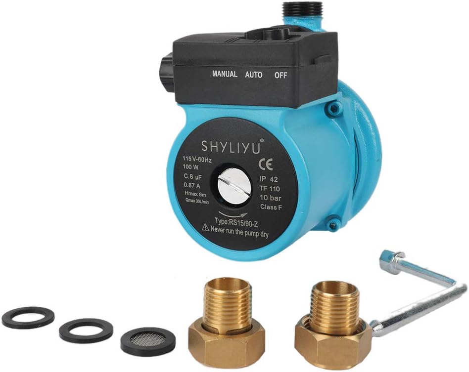 SHYLIYU 100W Hot Water Circulator Pump, 3/4 Inch