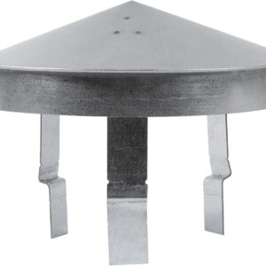 Galvanized Steel Roof Cap for 3-5" Ducts - Weatherproof Chimney Cover