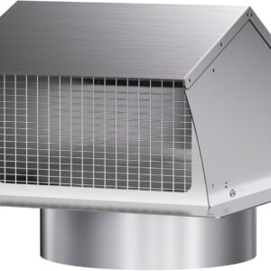8" Stainless Steel Roof Vent Cap with Damper - HYITCL