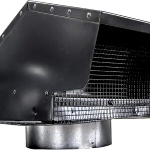 Builder's Best 84035 Black Roof Vent Cap, 4"