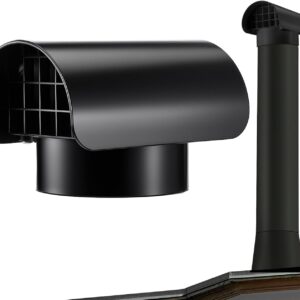 4" PVC Radon Vent Cap with Screen - 4.5" OD