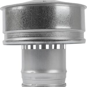 Vent Systems 4" Round Roof Vent Cap – Galvanized Steel Rain Guard