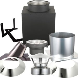 AllFuel HST 6" Attic Chimney Kit w/ Spark Guard Cap