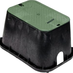 14x19in HOANK Valve Box w/ Green Cover - Black/Green