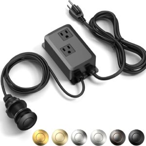 ANWOLL Air Switch Kit for Disposals - Dual Outlet, UL Listed