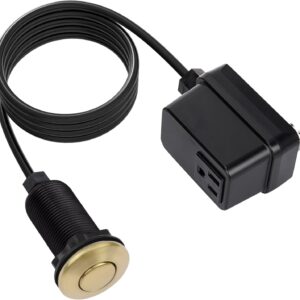 Gold Garbage Disposal Air Switch Kit 3.5" Push Button
