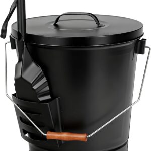 F2C Ash Bucket & Shovel Set - 5.5 Gal, Galvanized
