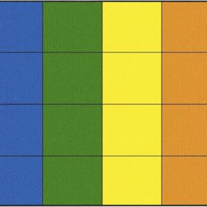 Booooom Jackson Rainbow Classroom Rug 7.5ft x 13ft