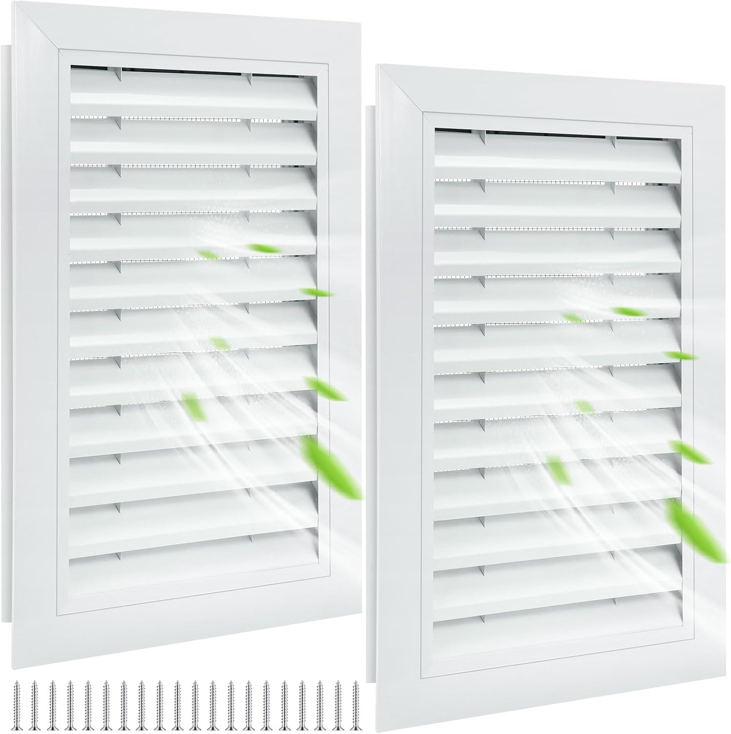 Gisafai 12" x 18" Aluminum Wall Vents - 2 Pack