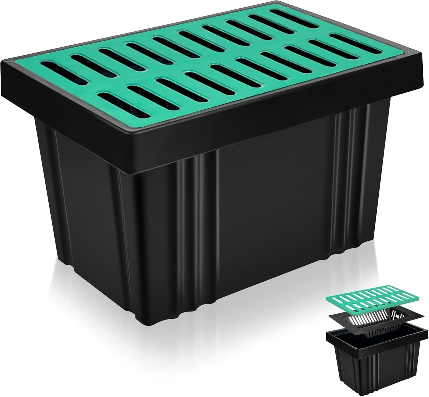 Heavy-Duty FRP Catch Basin w/ Grate & Basket