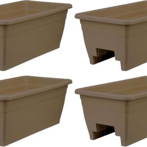 HC Companies 24" Deck Rail Planter Boxes, 4-Pack