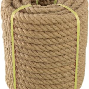 Premium 1" x 50ft Jute Rope – Heavy Duty Manila Rope
