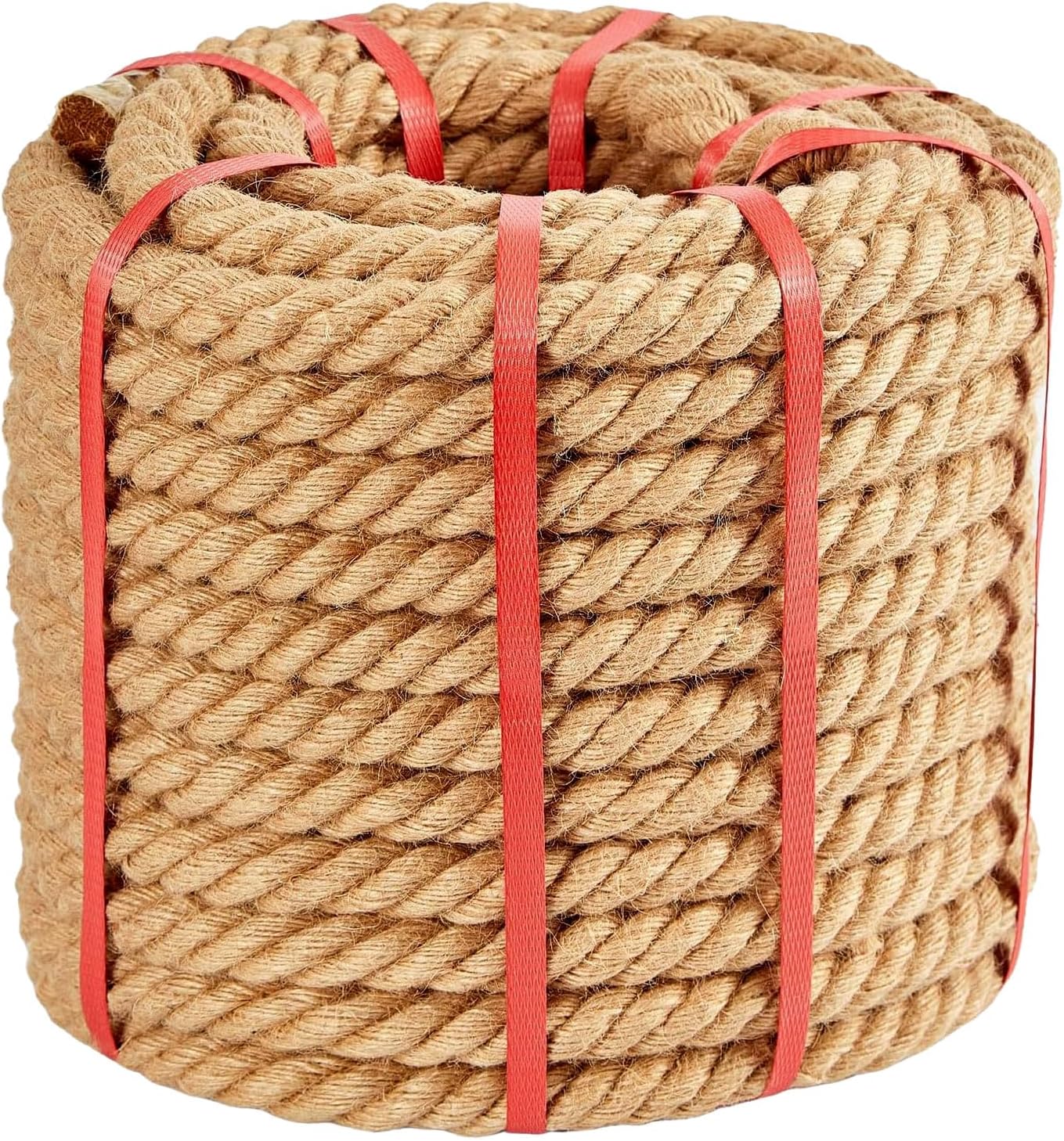 25mm Jute Rope, 100ft Heavy Duty Natural Fiber