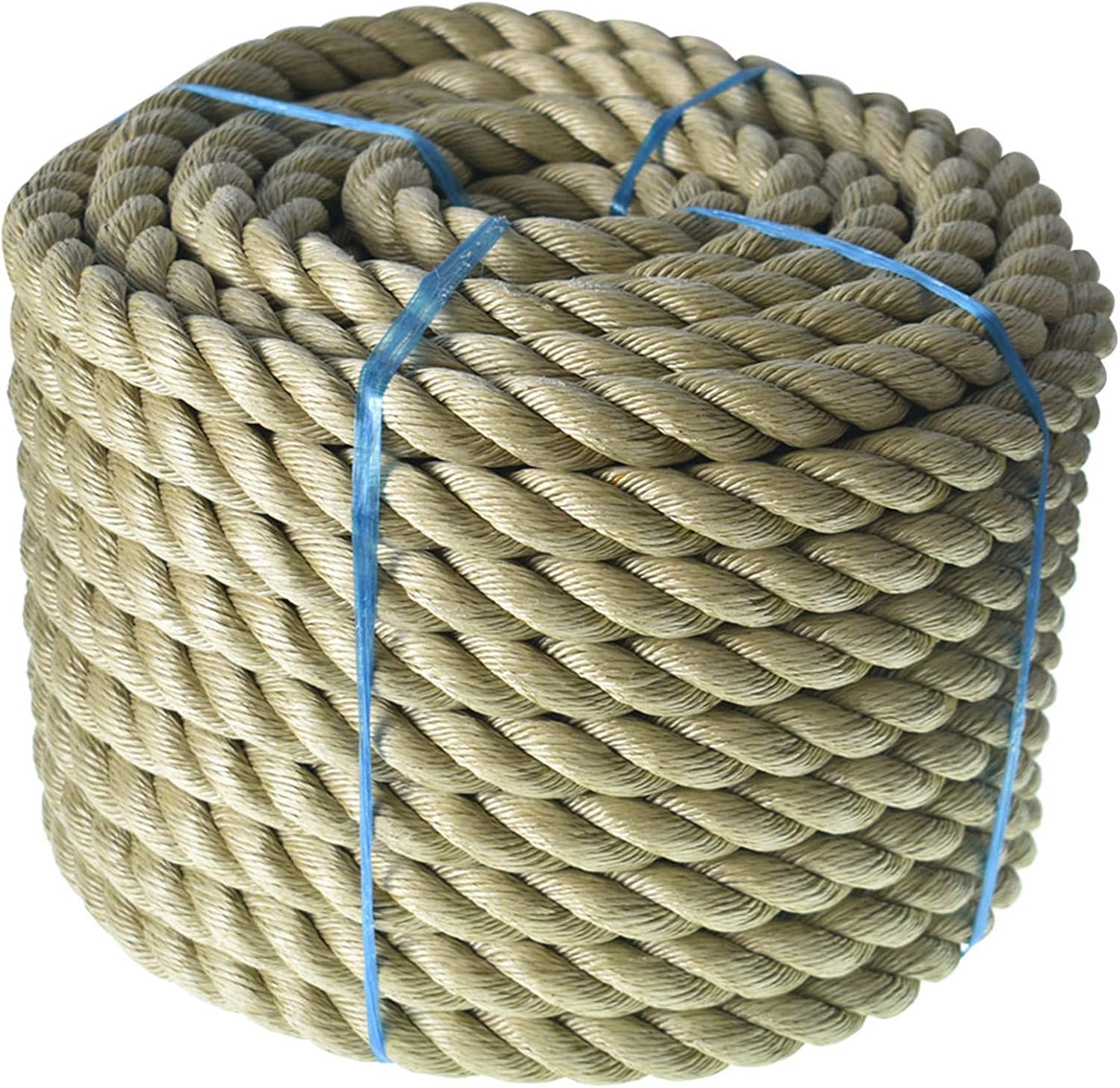 ProManila Synthetic Twisted Rope - 3/4in & 1in Tan 3-Strand
