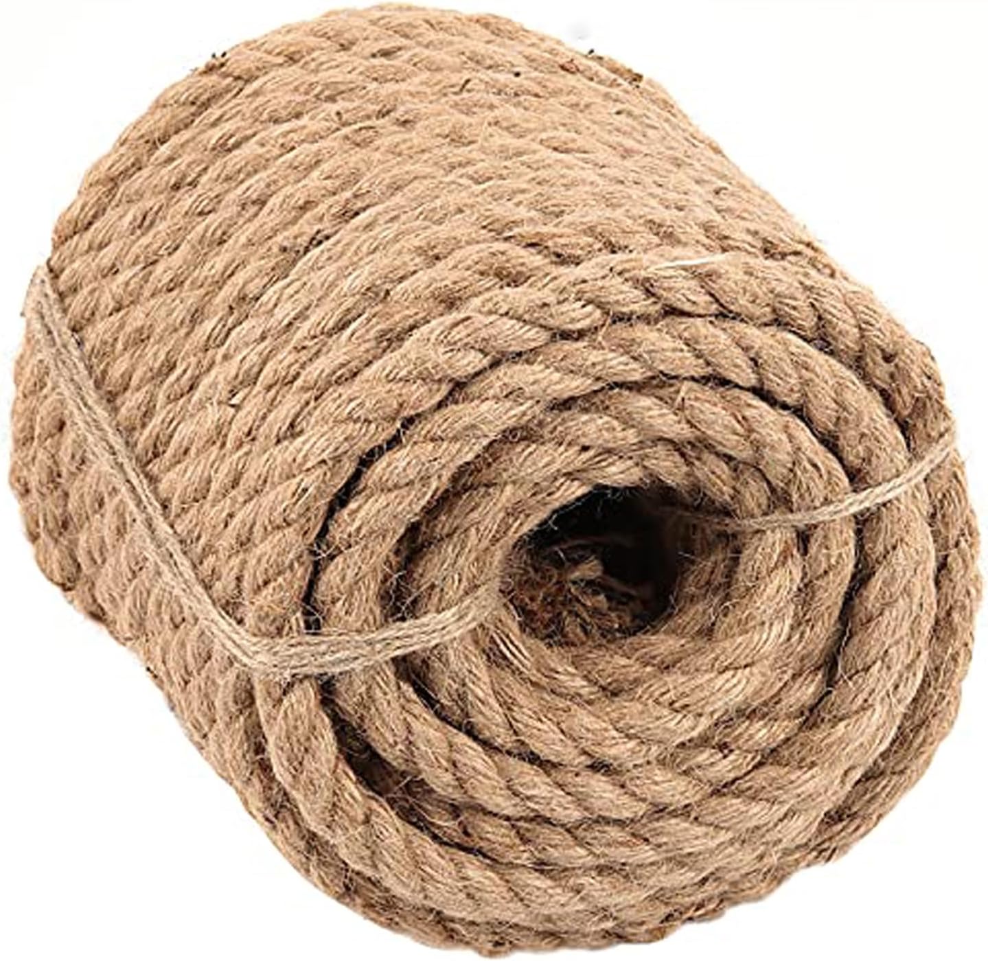 1 Inch x 65 ft Heavy-Duty Hemp Rope - Natural Jute Twisted