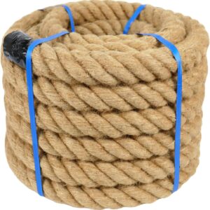 Natural Jute Rope 2in x 50ft for Decor & Outdoor Use