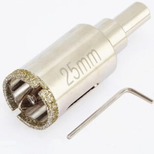 1" Diamond Hole Saw with Pilot Bit, 3cm Cut Depth
