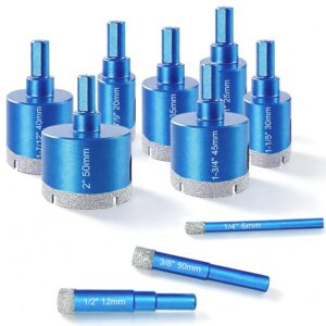10-Piece Diamond Tile Hole Saw Set - Aobvrey