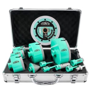Tile Hole Saw Kit for Porcelain Tile - 9-Piece Set