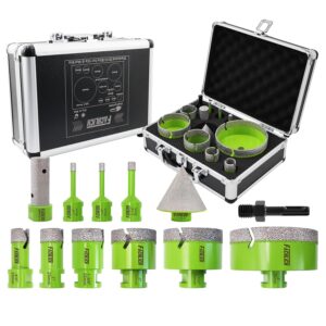 Diamond Tile Hole Saw Kit - FACHLICH 1/4"-4" Set
