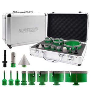 Tile Hole Saw Kit - 9pc Diamond Drill Bits Set