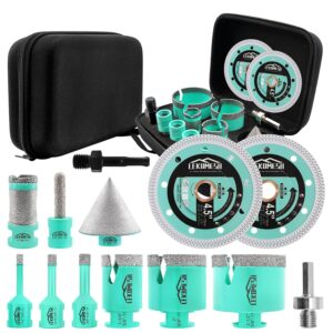 Diamond Tile Hole Saw Kit - 13PCS 6-65mm Set