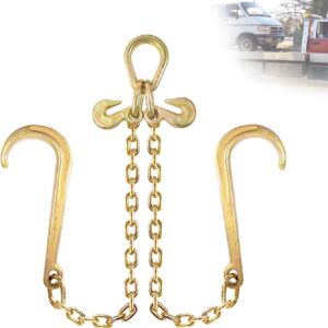 TKK 3/8" x 2' V-Type Tow Chain, 7,100 lbs SWL