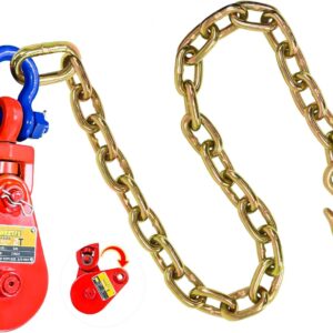 2 Ton Snatch Block with Chain for 3/8" Wire Rope
