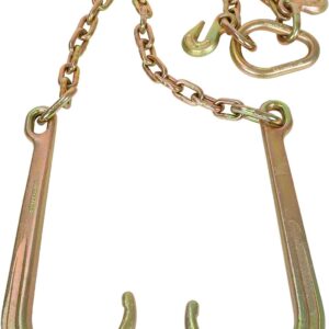 BLACKHORSE-RACING 4700 lb Tow Chain Kit G70 Steel
