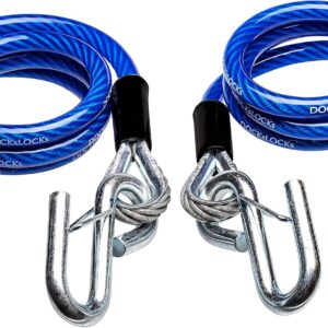 DocksLocks Trailer Safety Cables, 5000 lbs, 2-Pack