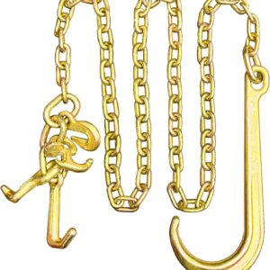 SENKEYFE 5/16" Tow Chain 8ft, 18,800LBS J Hooks Set