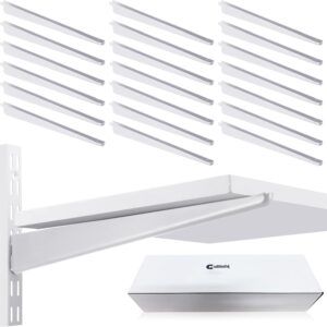 CroBlissful 20-Pc Heavy Duty Shelf Brackets, White 11.5"