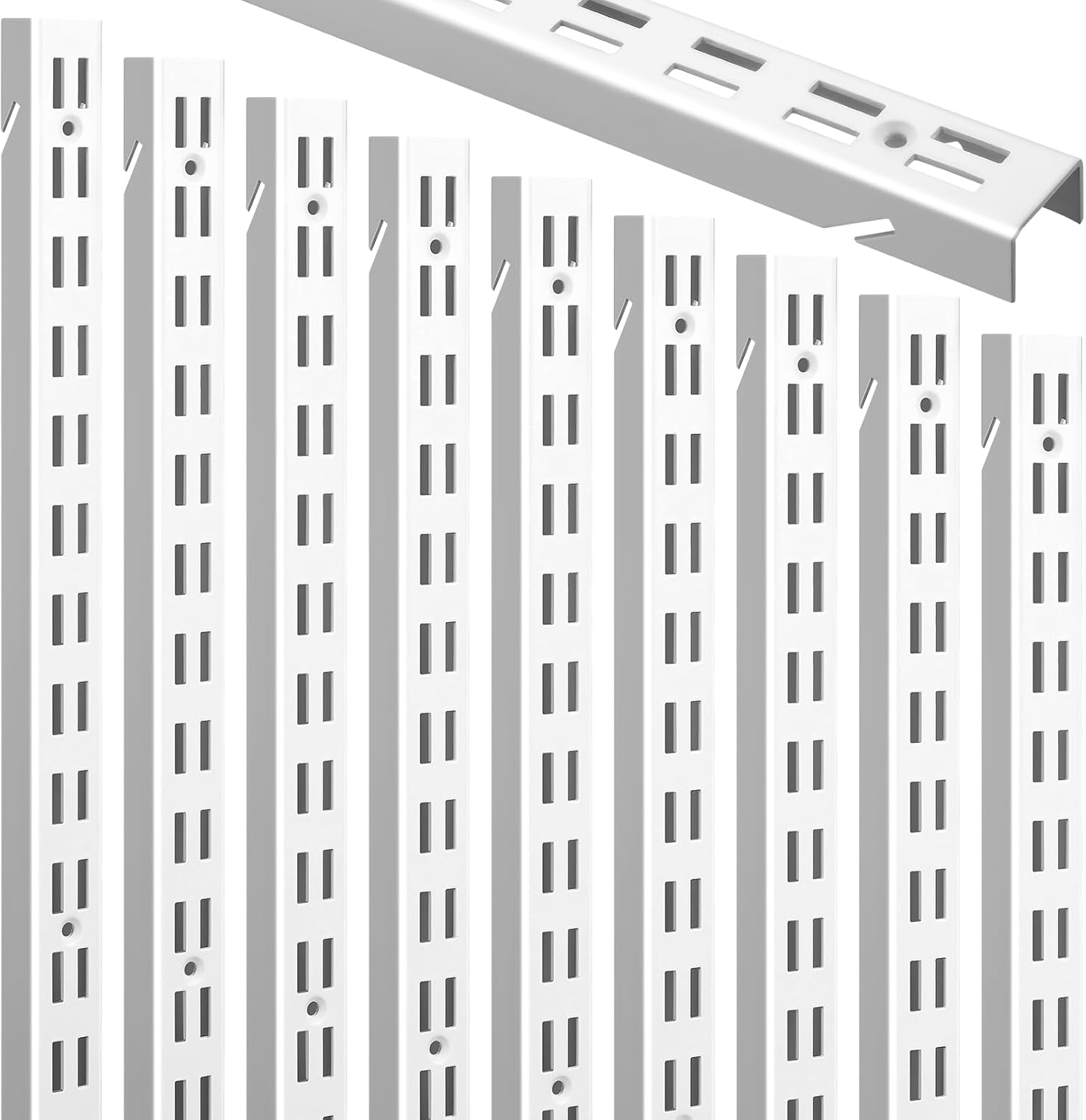 Tandefio 47.5in Shelf Rails Set - 12 Pieces White