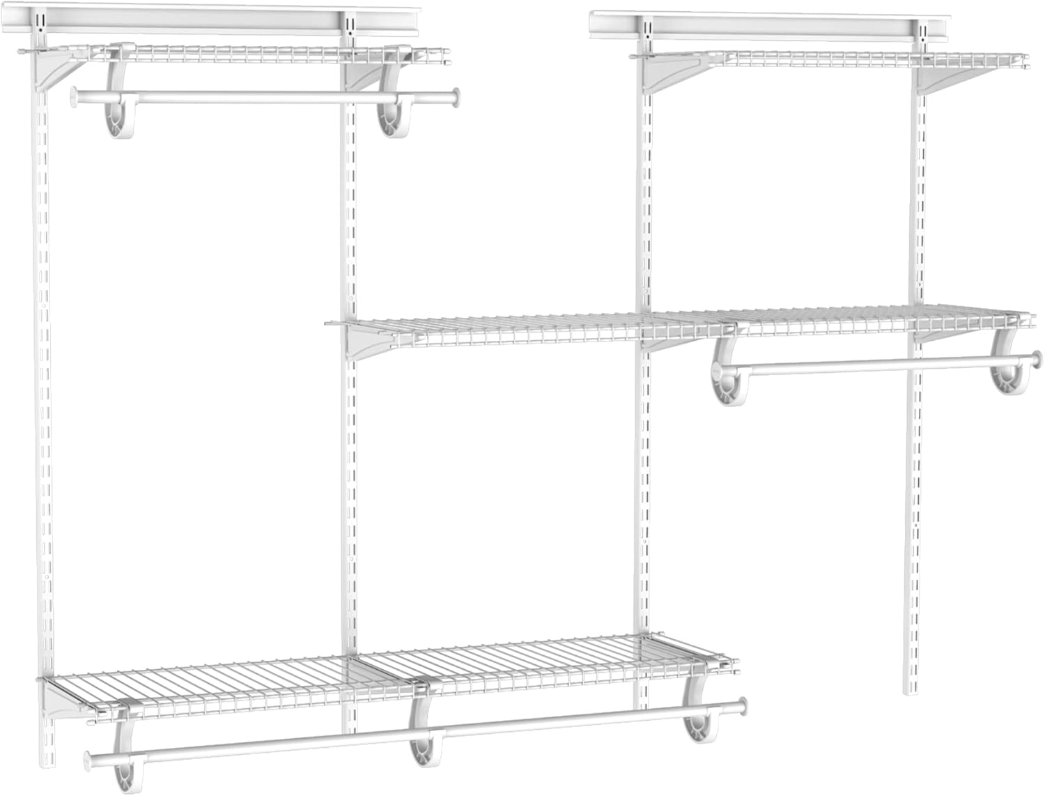 ClosetMaid ShelfTrack Organizer Kit 4-6 ft, White