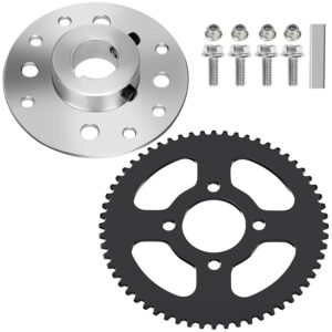 YOXUFA 60T Go Kart Sprocket Hub Assembly - 1" Bore