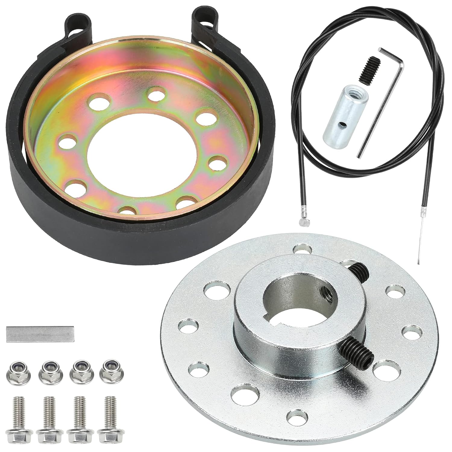 GREHUA 4" Go Kart Rear Brake Drum & Sprocket Hub Kit