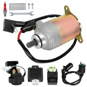 EOPOAYI GY6 150cc Starter Motor Kit with Solenoid Relay