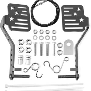 HOWBOW Go Kart Big Pedals Kit w/ Throttle Cable - Black